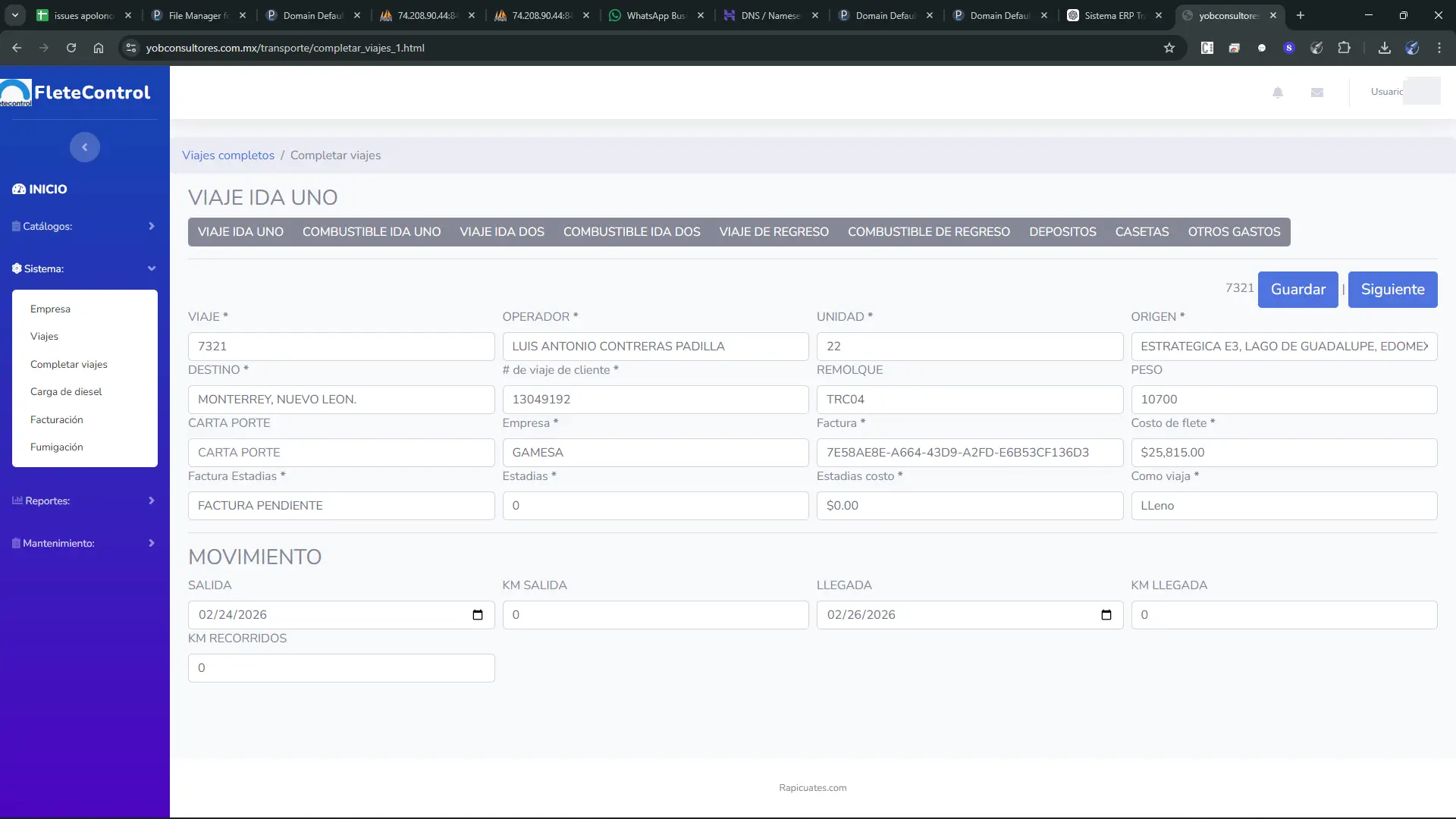 Plataforma centralizada para transporte